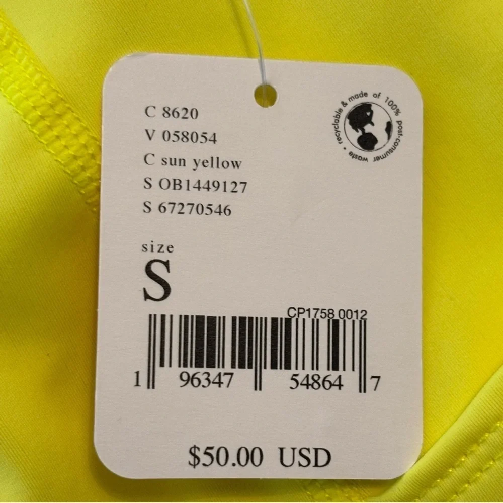 New Free People Movement Neon Yellow Athletic Leggings Size Small S